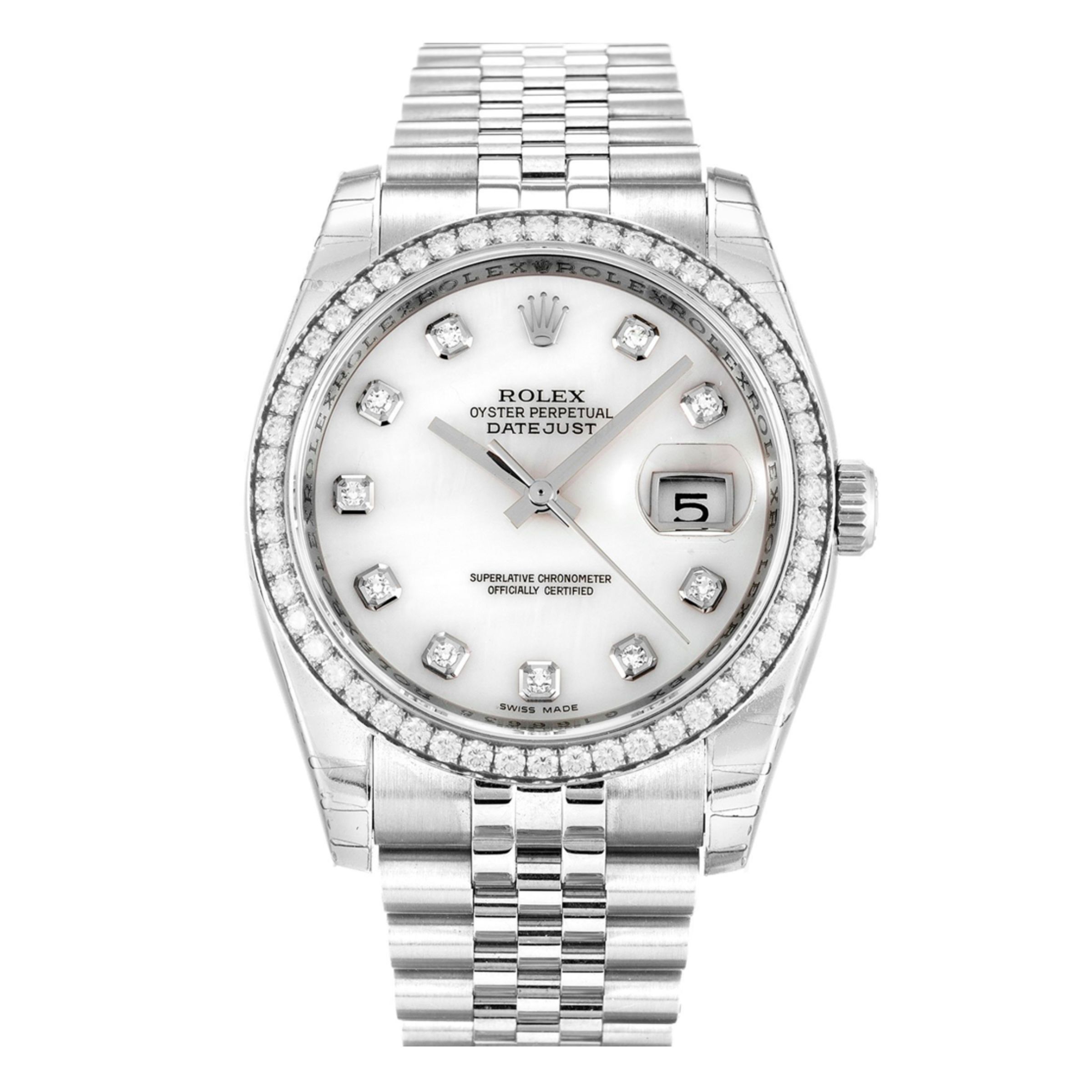 [Superclone] Rolex Datejust 36mm Mother of Pearl - White Dial 116244