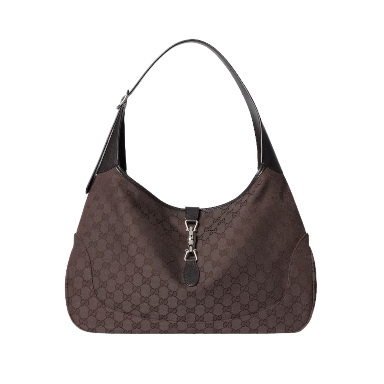 Gucci Jackie 1961 Large Crossbody Bag 40cm/15.7in Dark Brown GG ‎863279