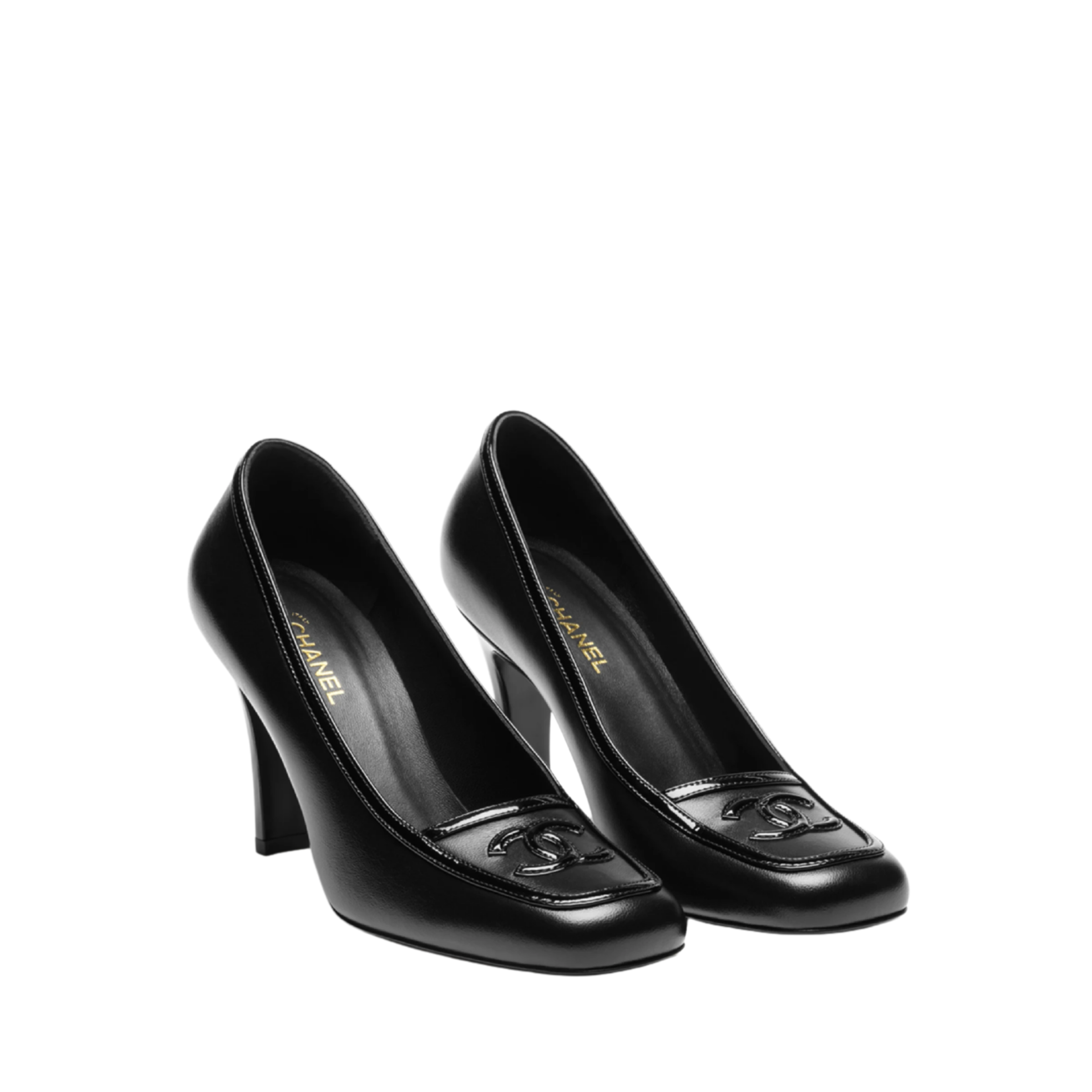 Gucci Lambskin & Patent Calfskin Black For Women
