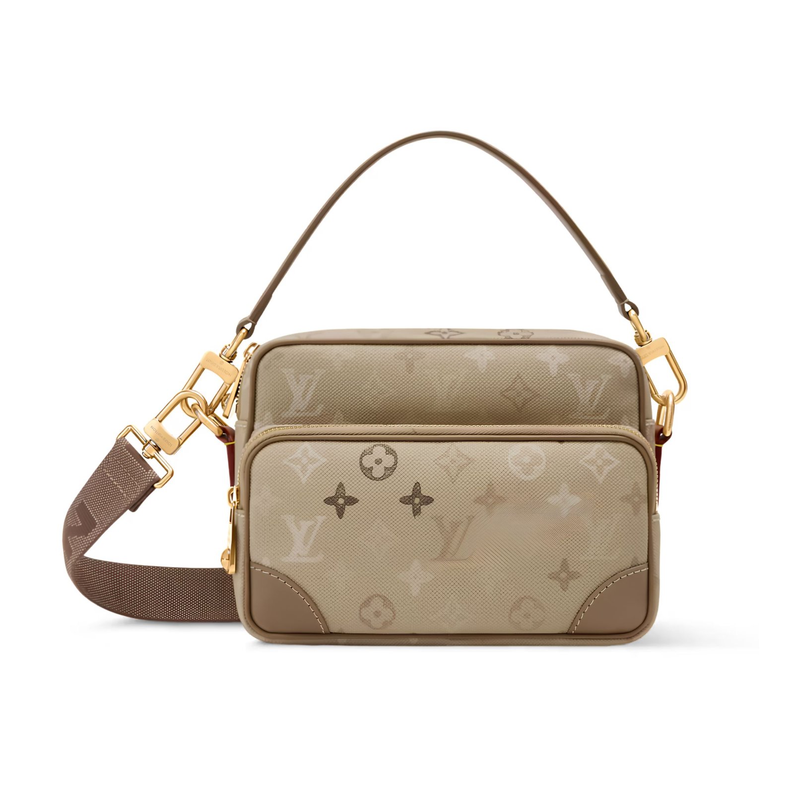 Louis Vuitton Nylon Bag 25cm/9.8in Sand Beige Monogram M29273