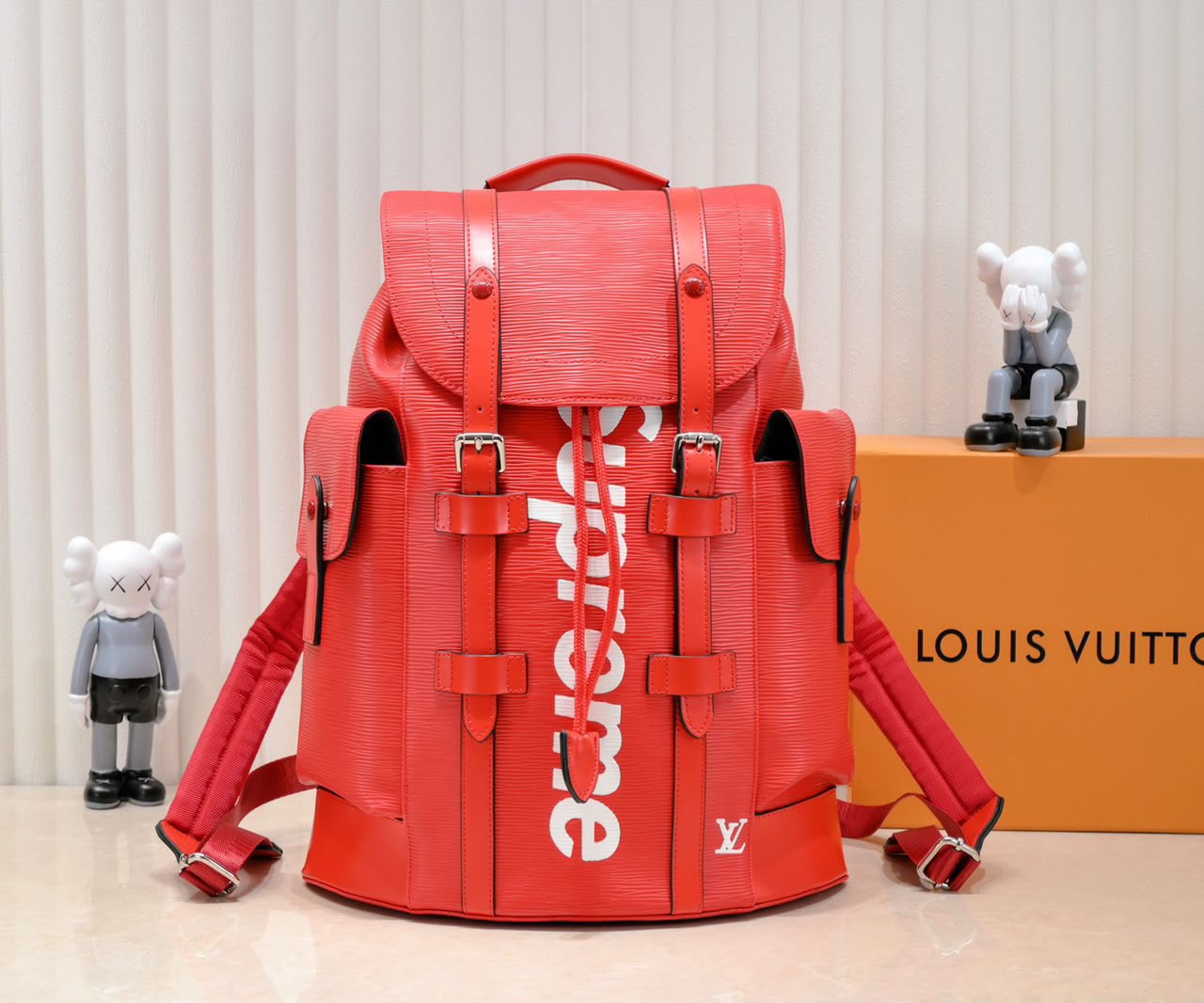 Louis Vuitton Epi Christopher Backpack Red 47cm