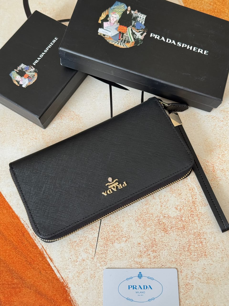 Prada Wallet Black For Women